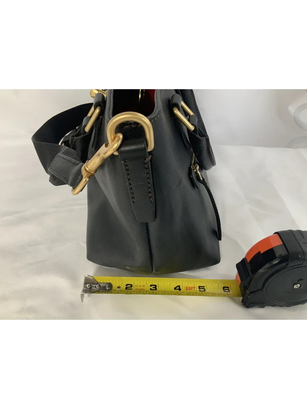DOONEY AND BOURKE LEATHER SATCHEL-ADJUSTABLE STRAP